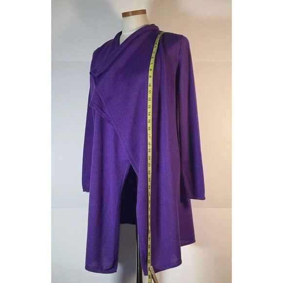 Alpaca International Purple Open Front  Cardigan One Size Peru Sweater Baby Alpa - Picture 9 of 14